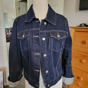 Blue Asphalt Cropped Denim Jacket